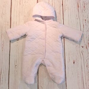 Little Me One-Hooded Quilted Bunting Reversible